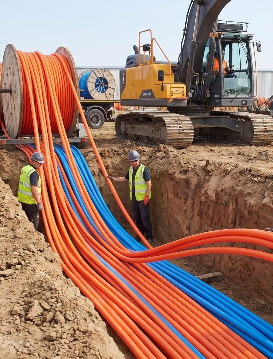 Conduit installation crew