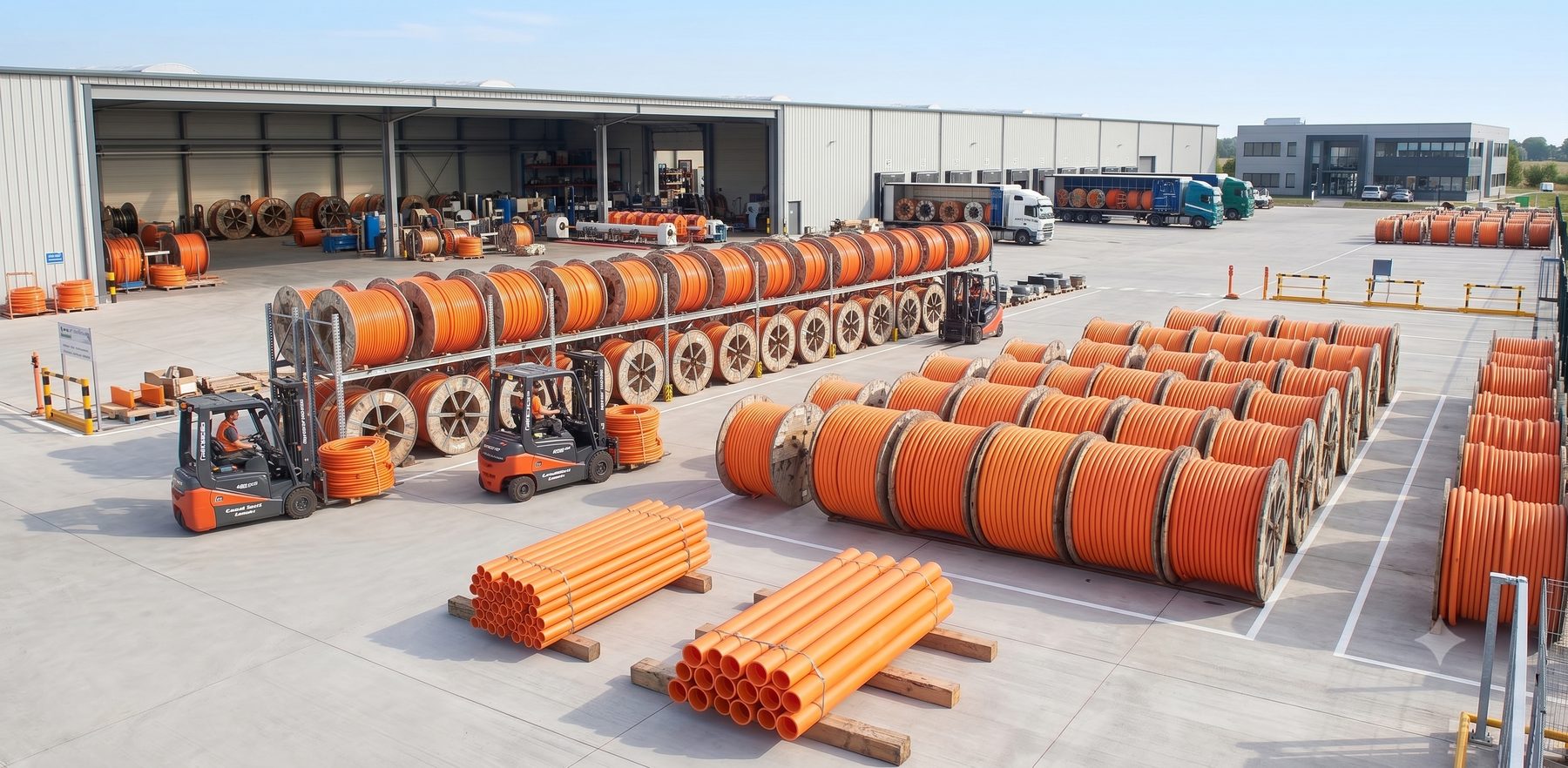HDPE conduit yard